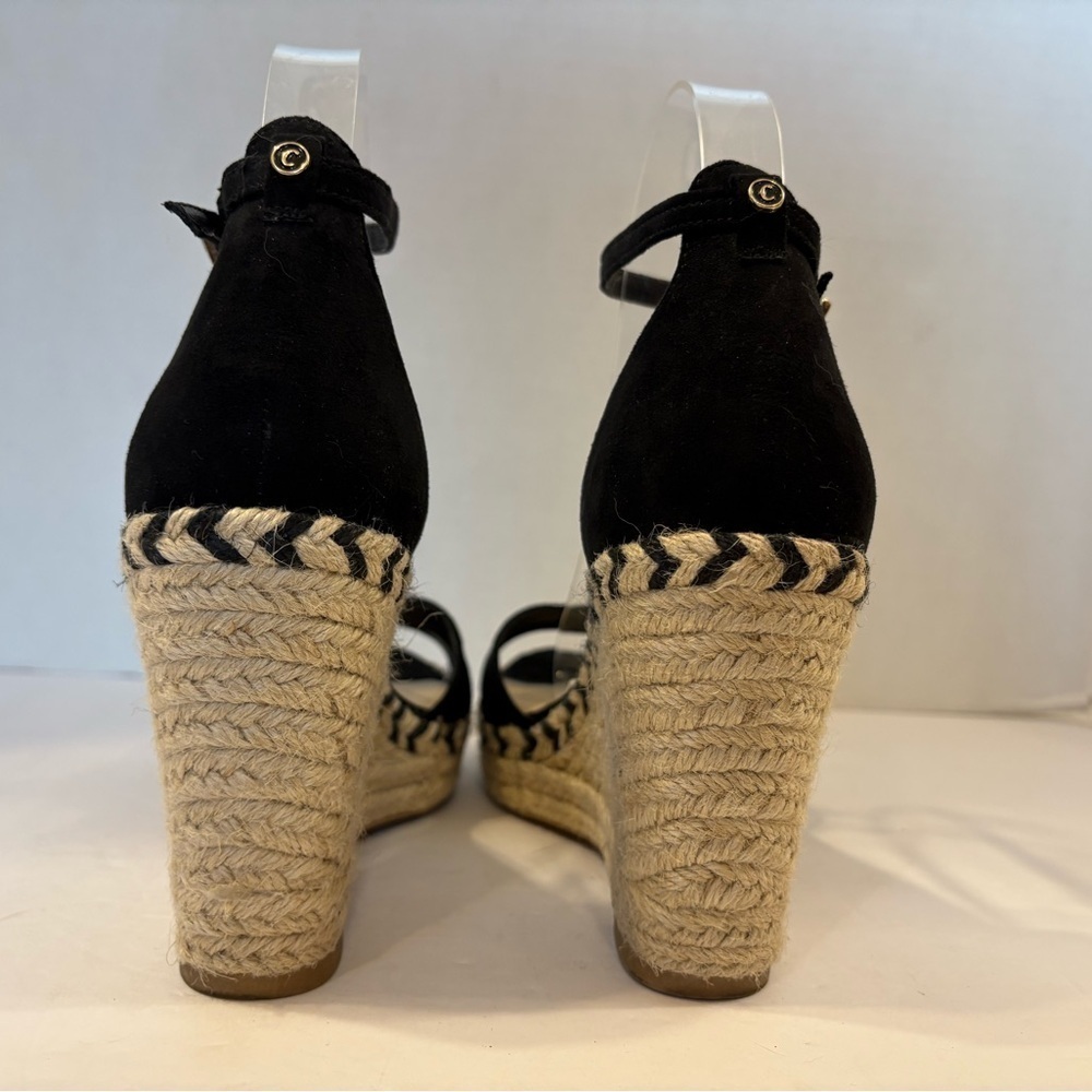 Circus by Sam Edelman Renee black open toe wedge heel sandals size 7M - Picture 7 of 11
